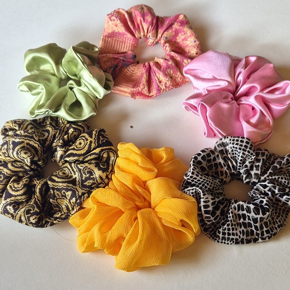 Spring Summer 6pc Scrunchie Set - Picture 1 of 7
